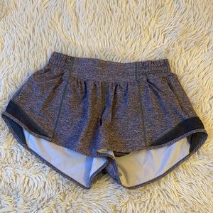 Lululemon grey hotty hot shorts 2.5 length